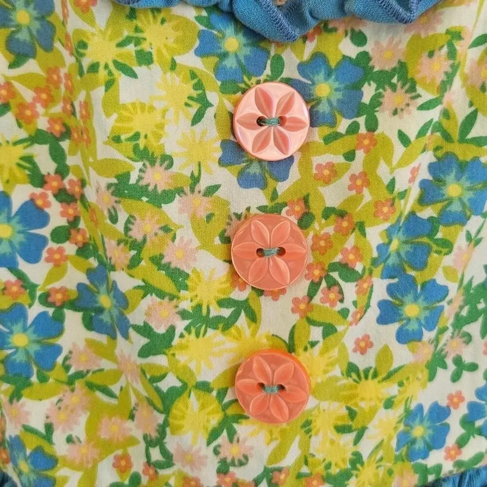 Wildflowers yellow dress with white